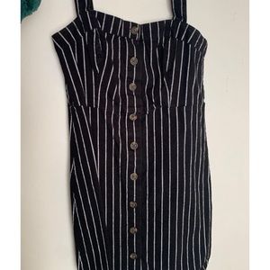 Black with white stripped sundress